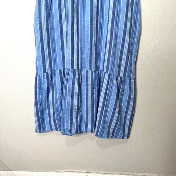 L.L. Bean Women's Cloud Gauze Midi Dress, Stripe - Picture 8 of 9